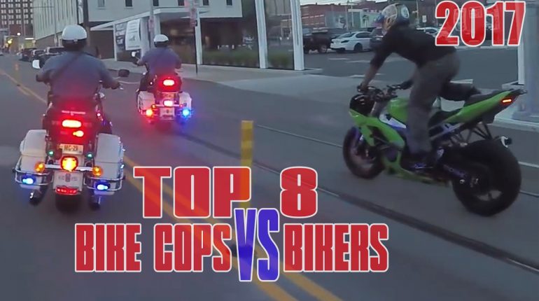TOP 8 Bike Cops VS Bikers POLICE CHASE 2017 Compilation Cop CHASE Motorcycles Running From The Cops
